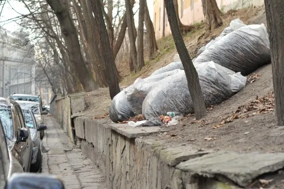 Біля пам’ятника Просвіті влаштували смітник — фото 1