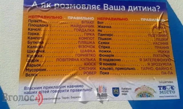 Сьогодні стартувала кампанія викорінення суржика з дитячого лексикону (Фото) — фото 2